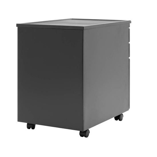 Metal Mobile File Cabinet with 3-Locking Drawers