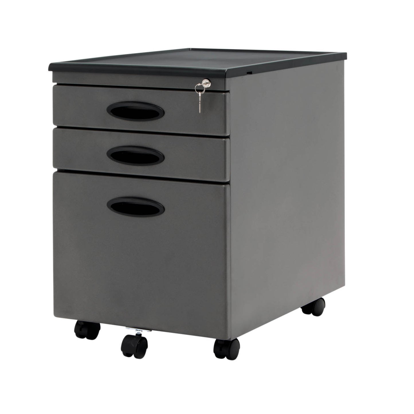 Metal Mobile File Cabinet with 3-Locking Drawers