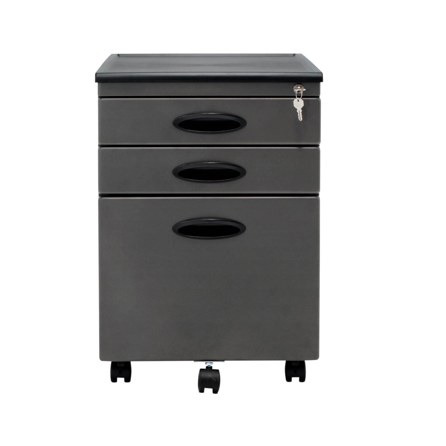 Metal Mobile File Cabinet with 3-Locking Drawers