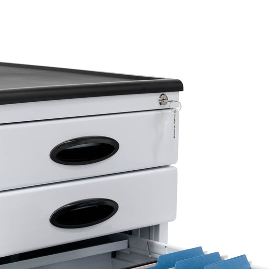 Metal Mobile File Cabinet with 3-Locking Drawers