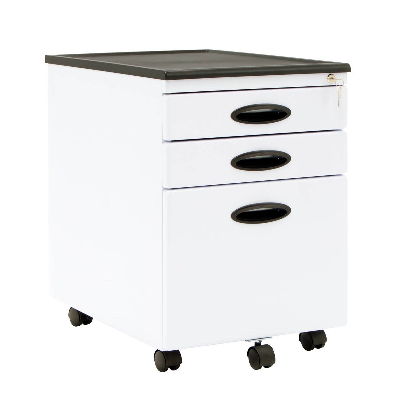 Metal Mobile File Cabinet with 3-Locking Drawers