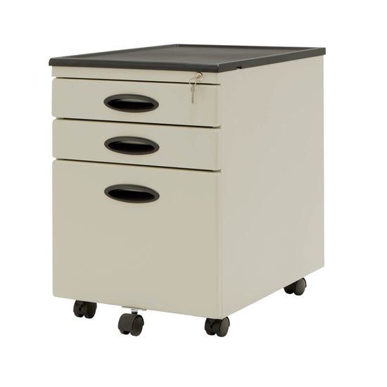 Metal Mobile File Cabinet with 3-Locking Drawers