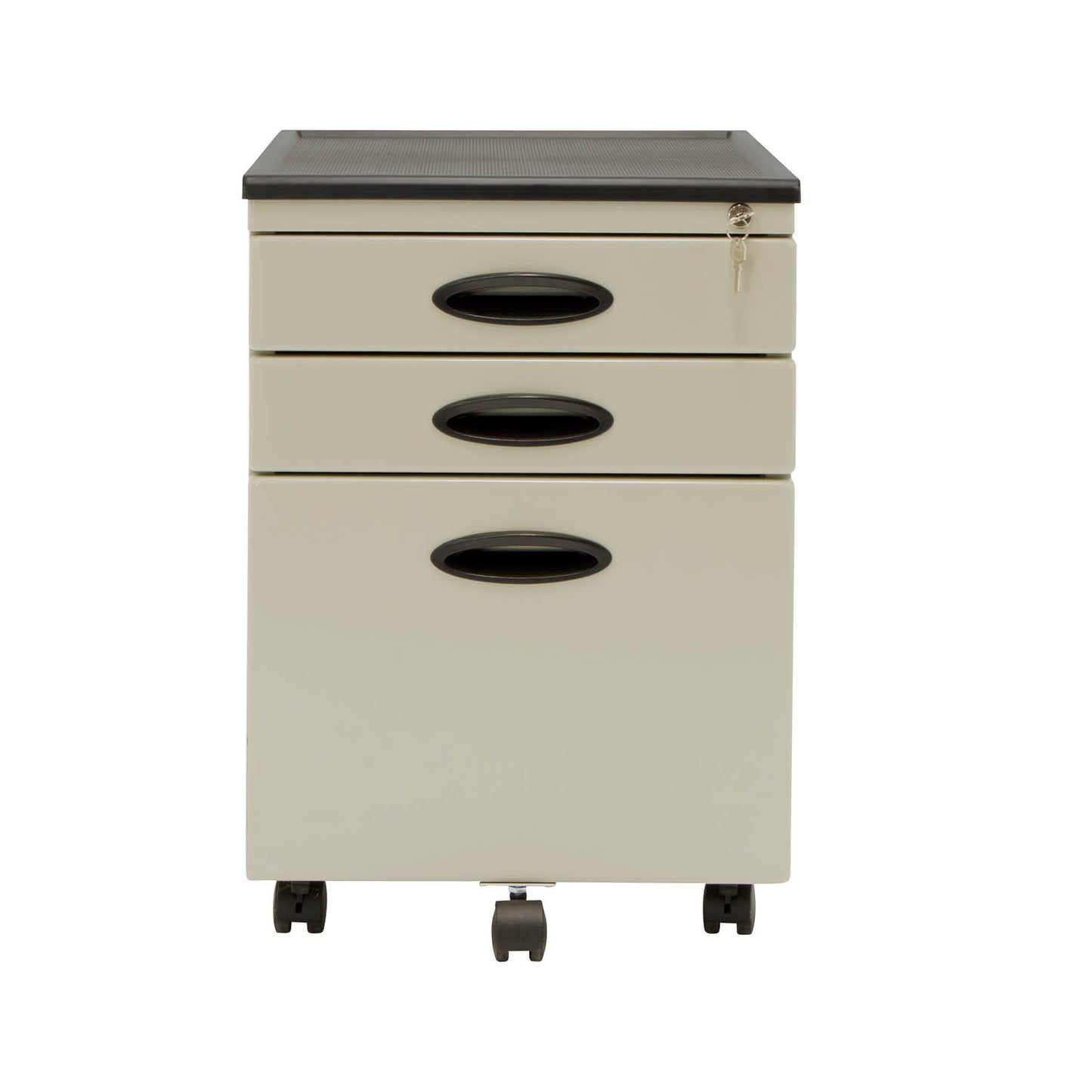 Metal Mobile File Cabinet with 3-Locking Drawers