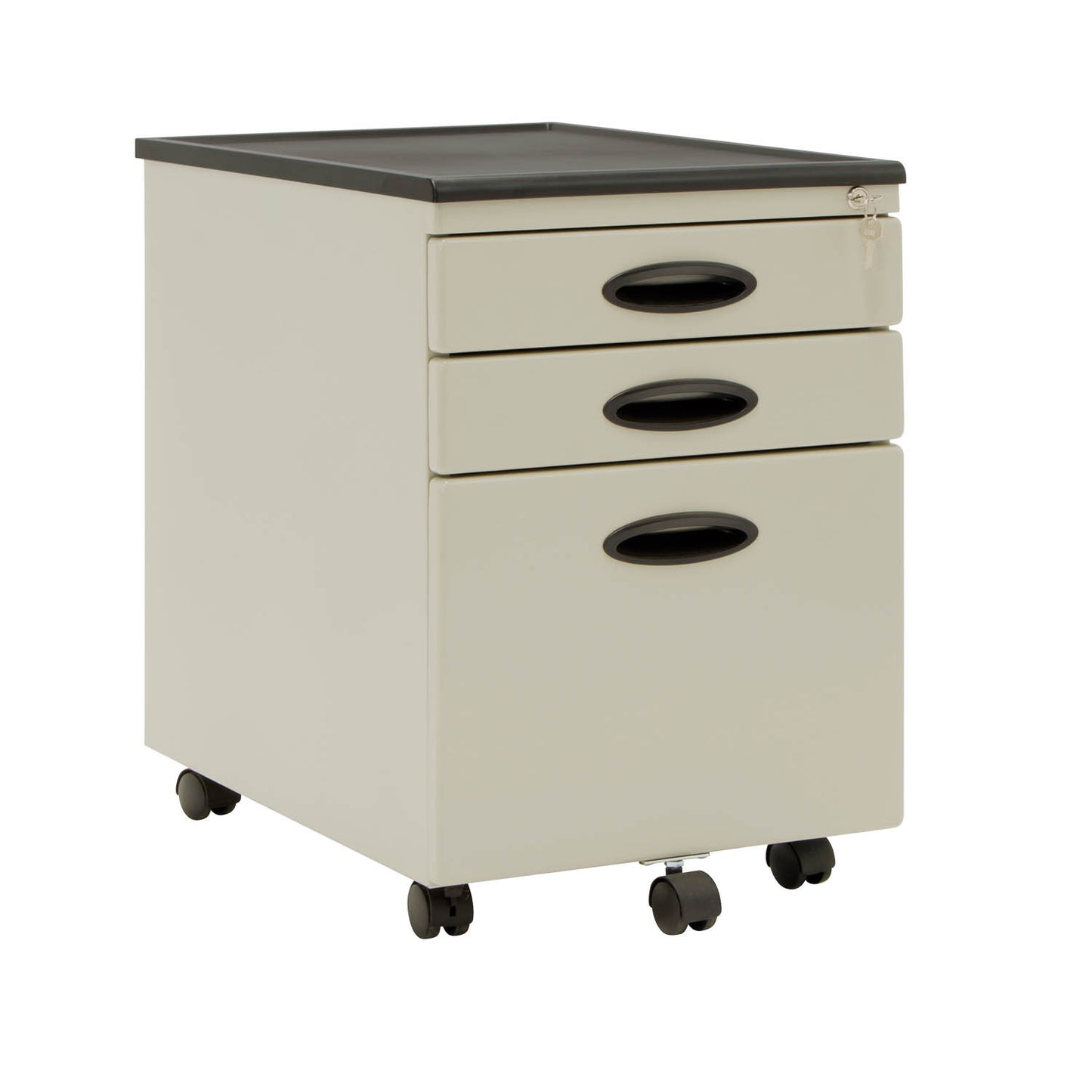 Metal Mobile File Cabinet with 3-Locking Drawers