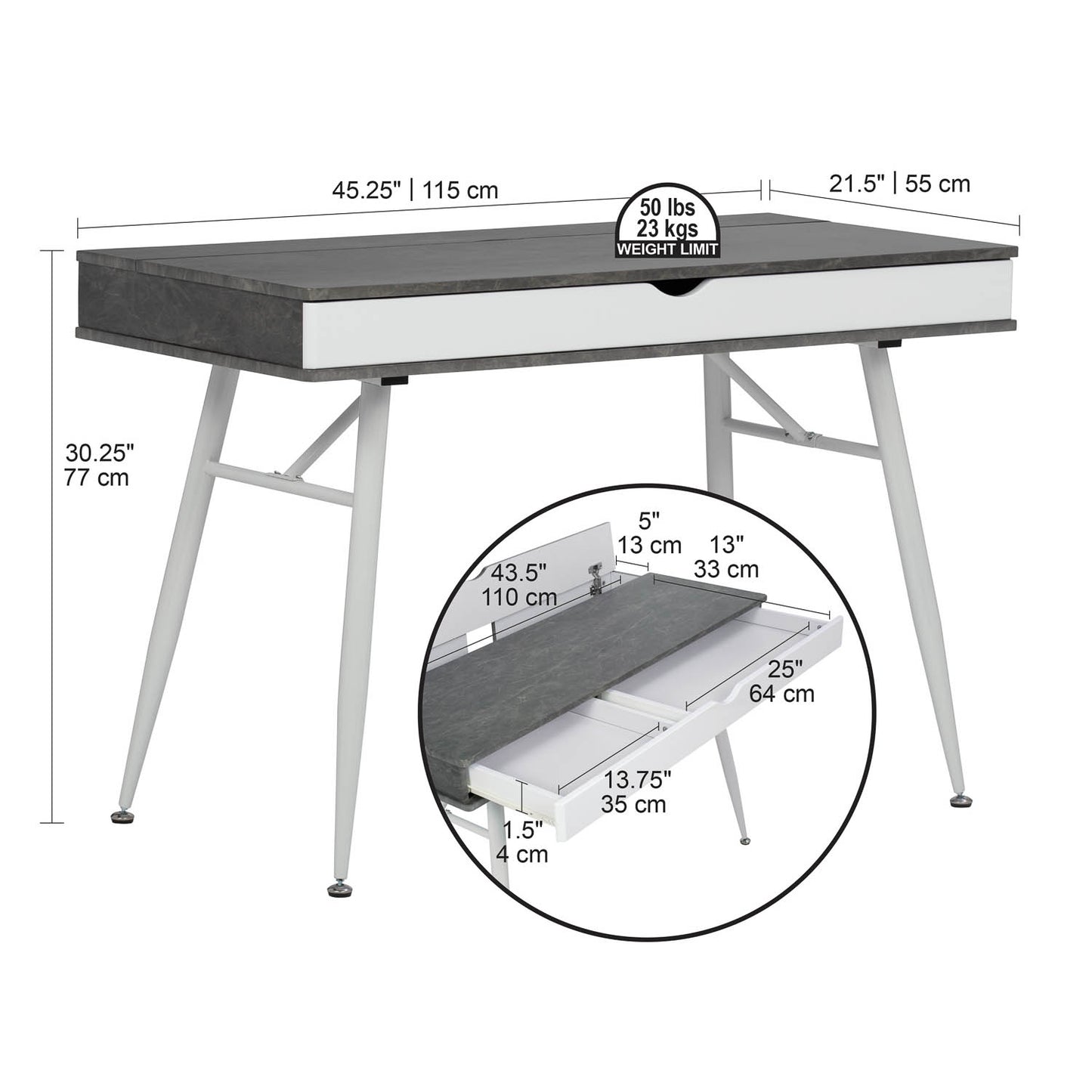 Alcove Modern Pocket Desk