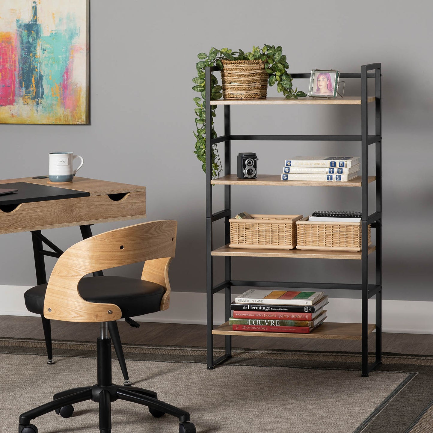 Ashwood 4-Tier or 2-Shelf Stackable Bookshelf