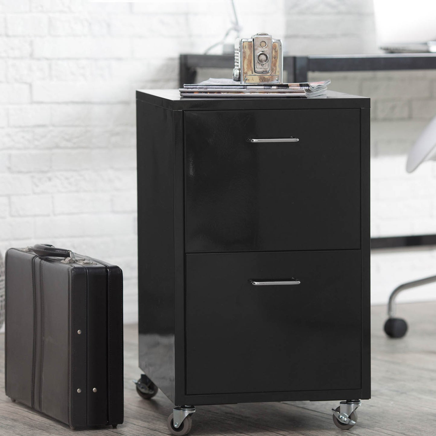 Eastbourne 2-Drawer Modern Mobile Metal File Cabinet