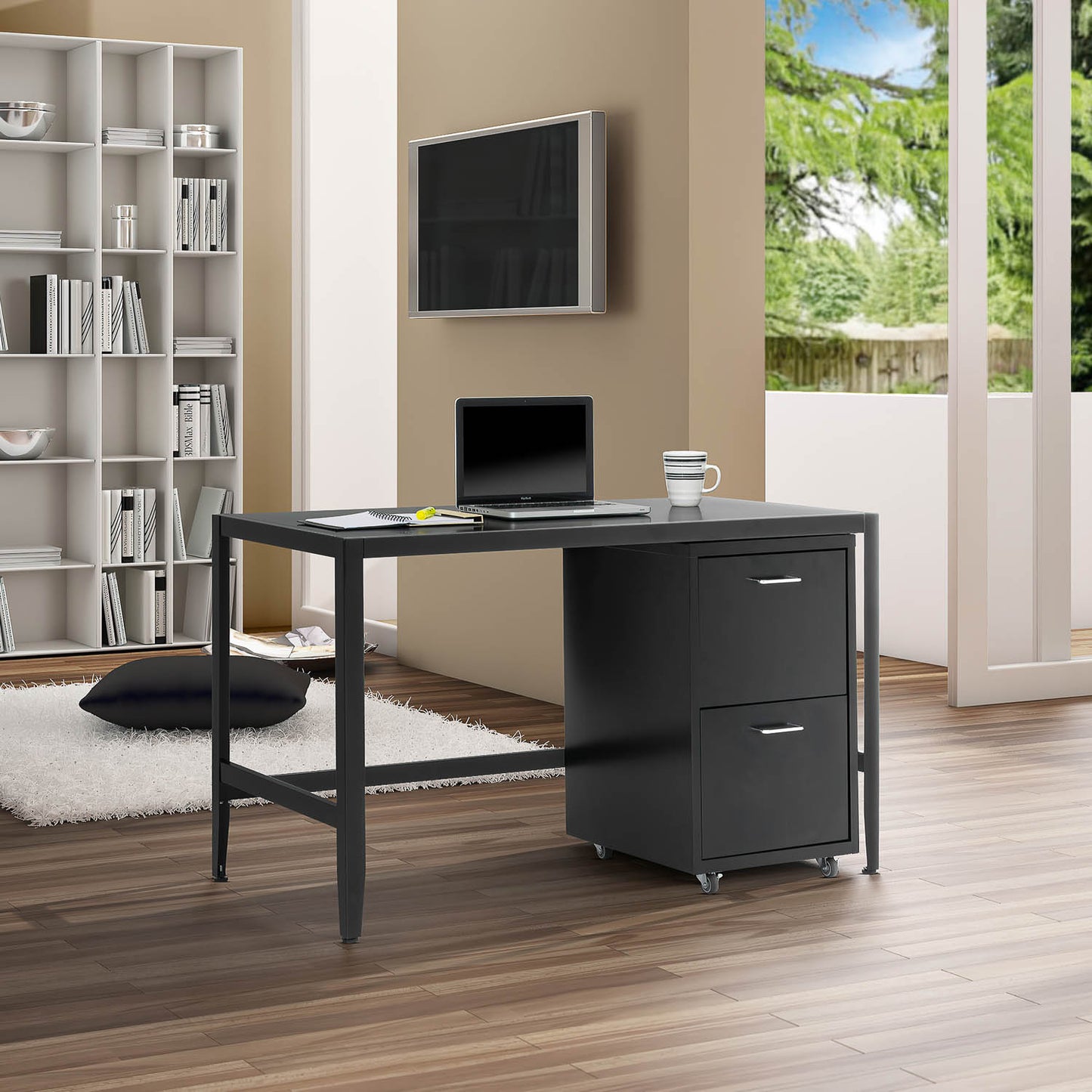 Eastbourne 2-Drawer Modern Mobile Metal File Cabinet