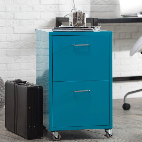 Eastbourne 2-Drawer Modern Mobile Metal File Cabinet