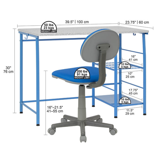 Study Zone II Student Desk and Task Chair