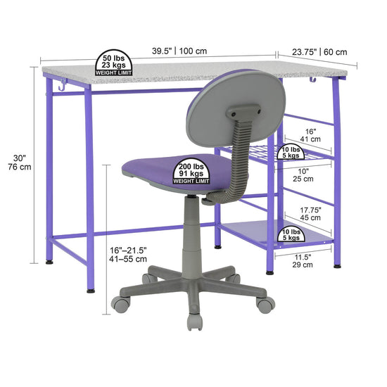 Study Zone II Student Desk and Task Chair