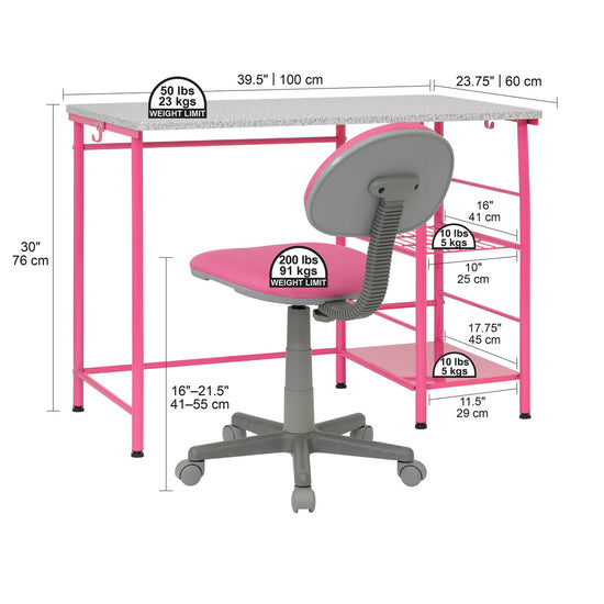 Study Zone II Student Desk and Task Chair