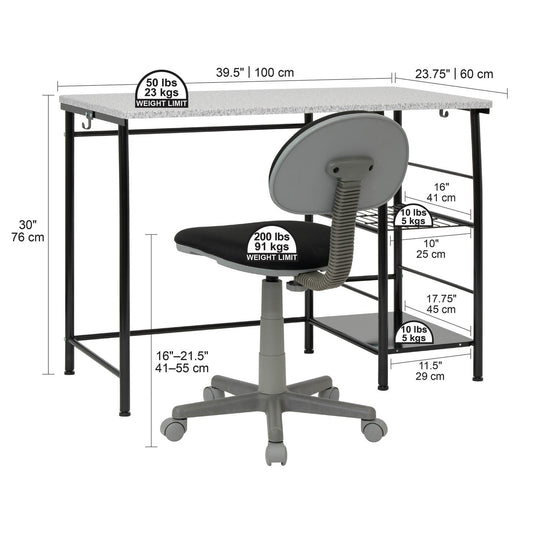 Study Zone II Student Desk and Task Chair